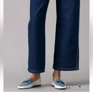 Tory Burch CHARM TWO-TONE LOAFER with collapsible back/LeatherRetail $328